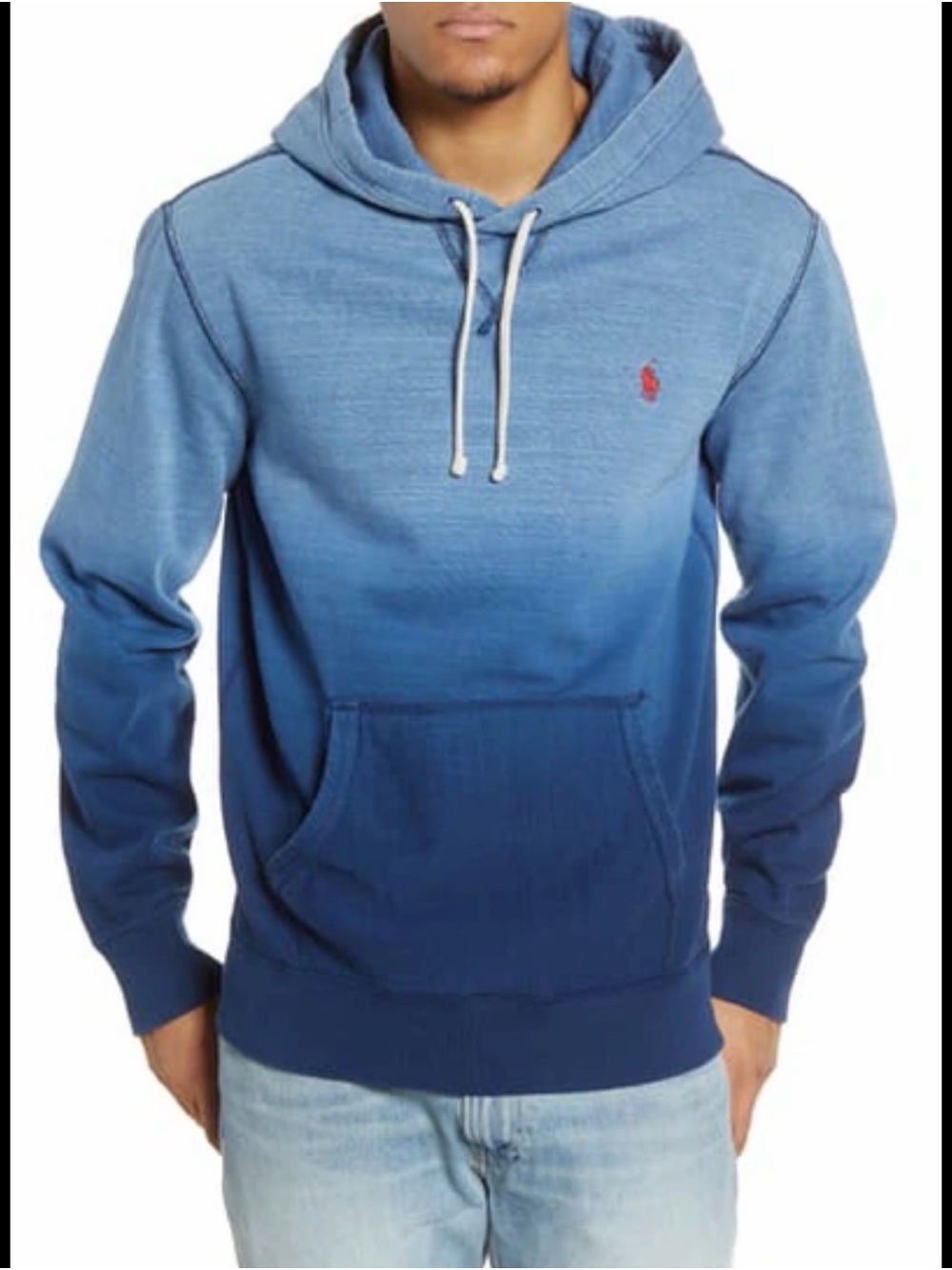 Polo by Ralph Lauren Blue Ombre Pullover Hoodie S